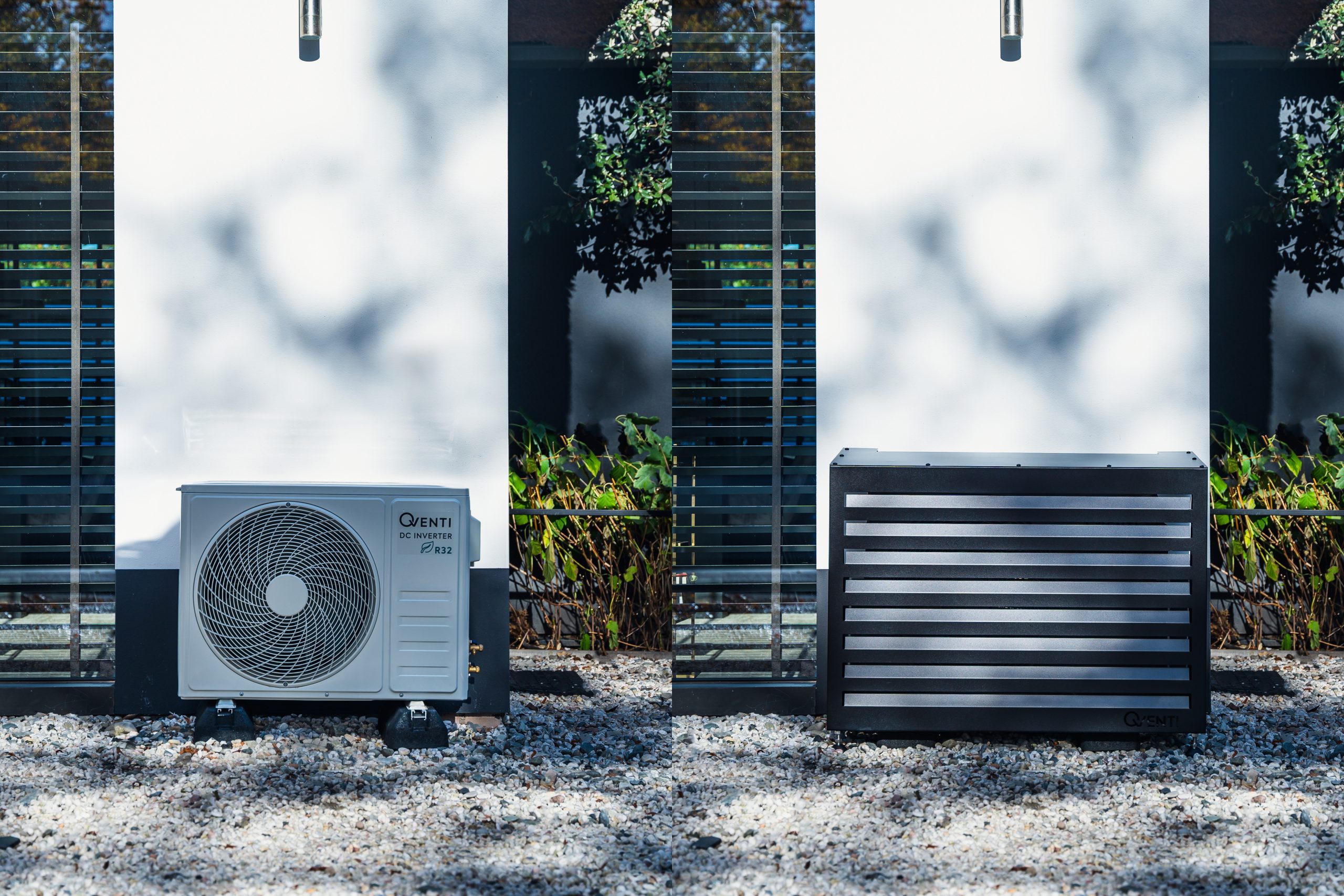 Qventi airco omkasting met en zonder omkasting
