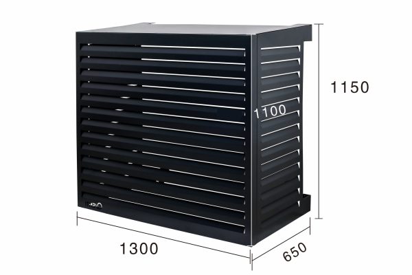 Qventi aluminium cover voor buitenunit van de airconditioner of warmtepomp antraciet large buitenmaten