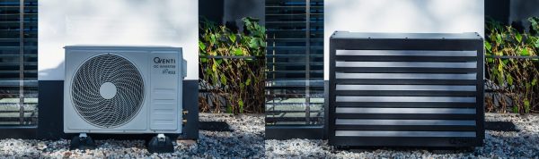 Airco Omkasting zwart aluminium