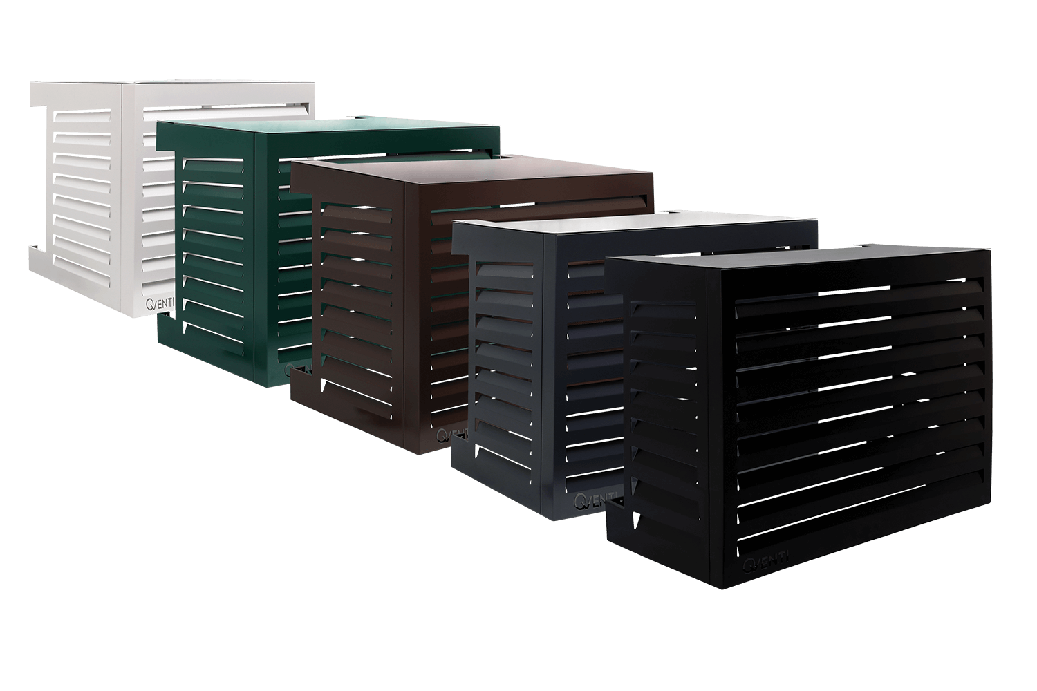Qventi aluminium cover voor buitenunit van de airconditioner of warmtepomp 5 kleuren