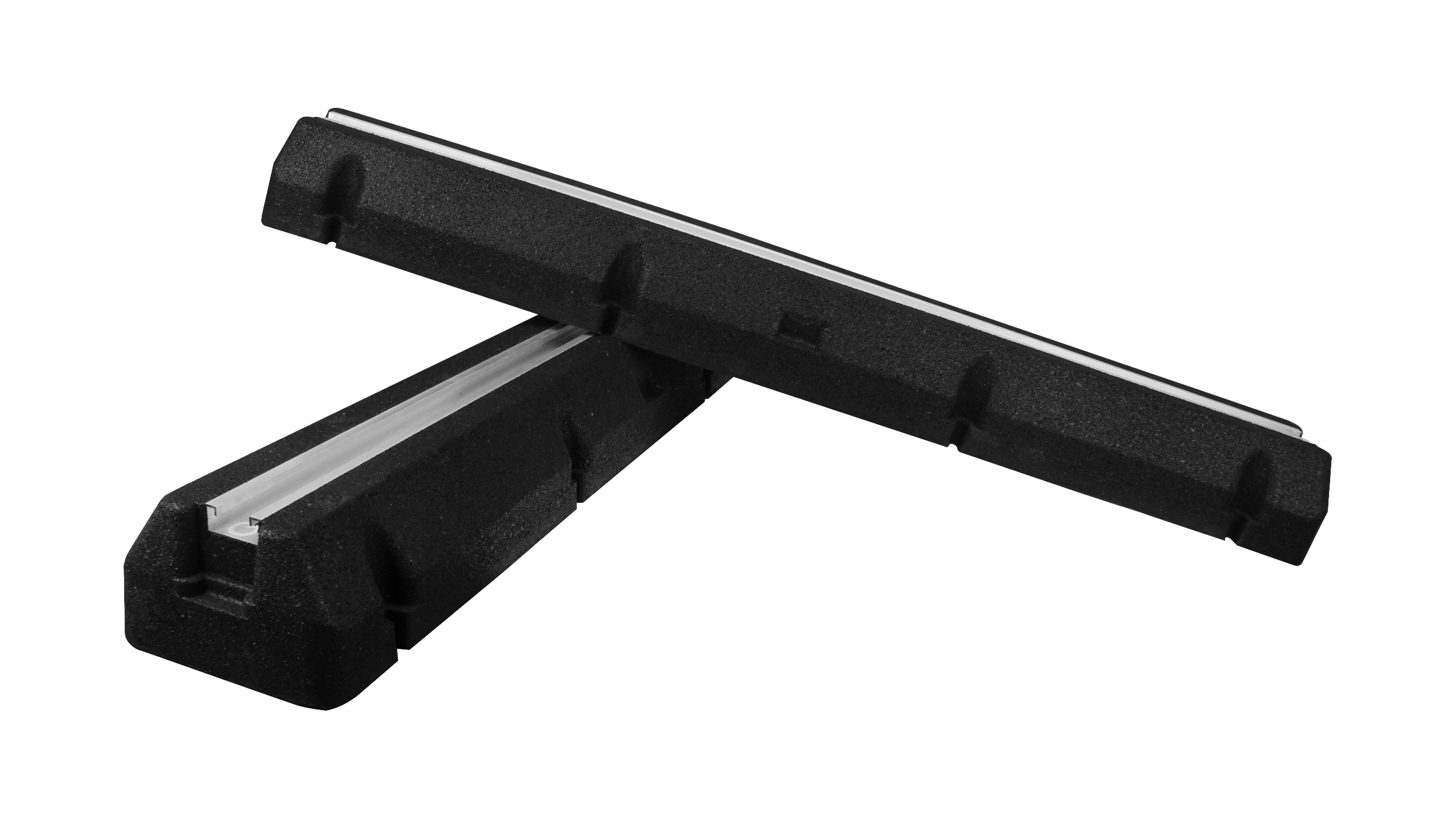Qventi 100 cm massief rubberen opstelbalken voor een stabiele plaatsing van de buitenunits van airconditioners en warmtepompen