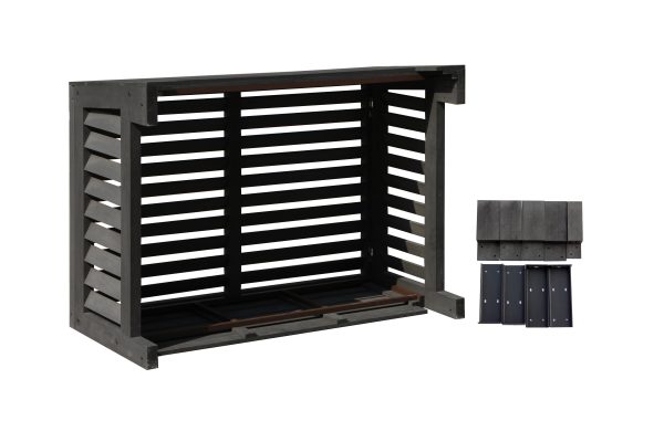 Carcasa de aire acondicionado de composite de madera antracita pequeña - Imagen 3