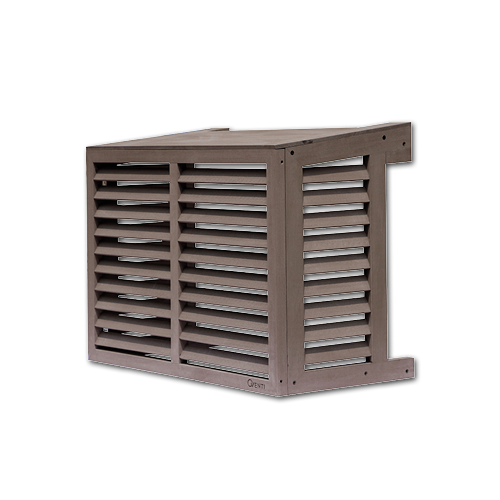 Qventi houtcomposiet airco omkasting small bruin hoofdafbeelding website WAC100BB